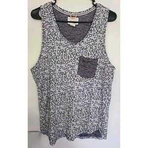 Koto Knitted Geo Print Tank Top Lightweight Sz M